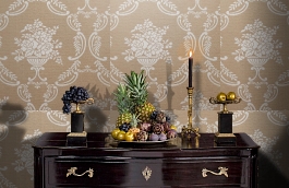 Обои KT9838 фото в интерьере гостиной превью