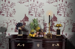 Обои F75.0002.C04 IZA C-04 фото в интерьере гостиной превью