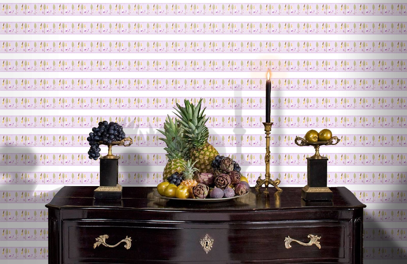 Обои DLB50085 фото в интерьере гостиной