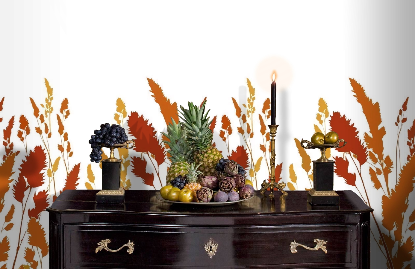 Обои DM220-2 фото в интерьере гостиной