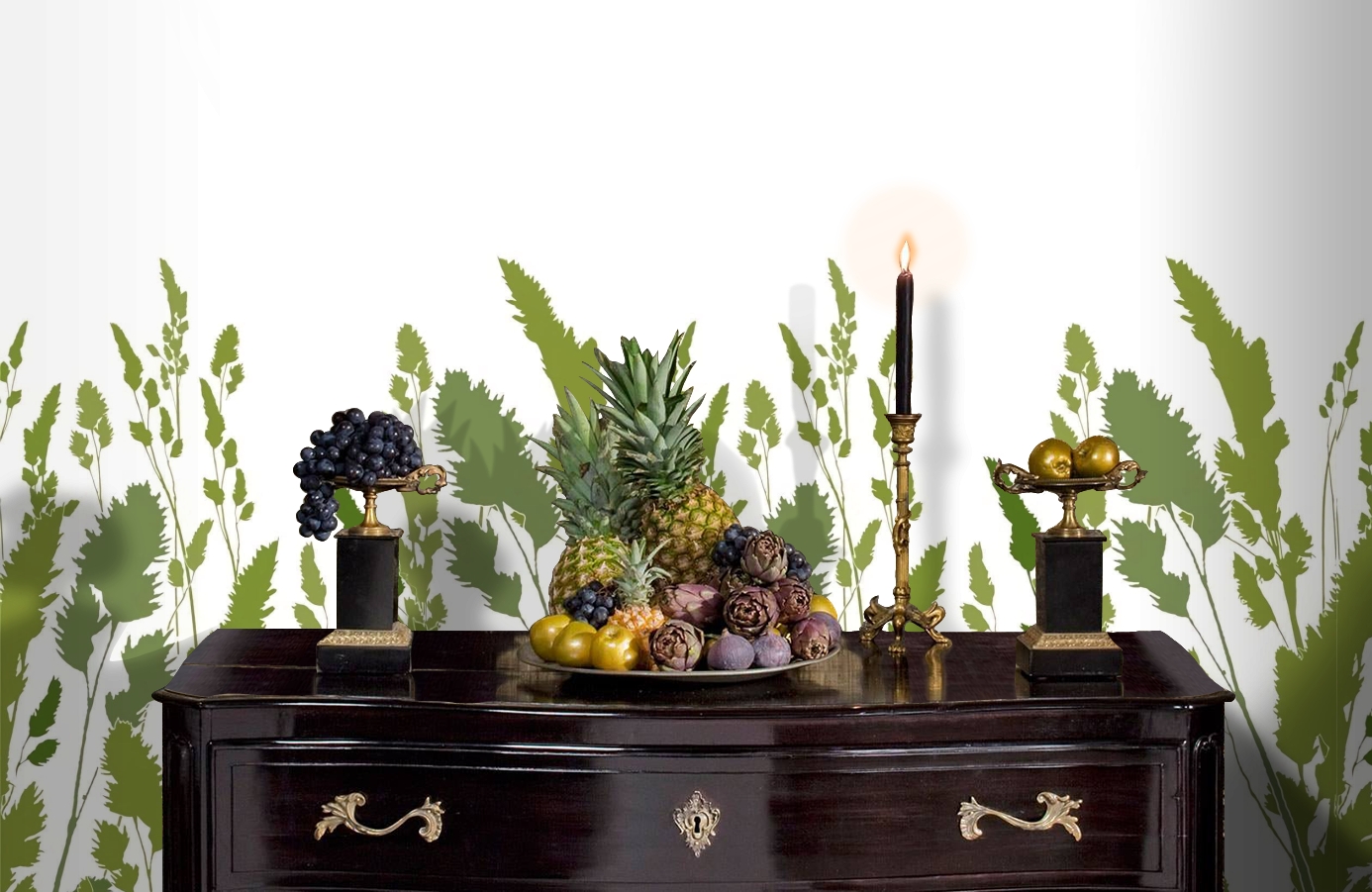 Обои DM220-3 фото в интерьере гостиной