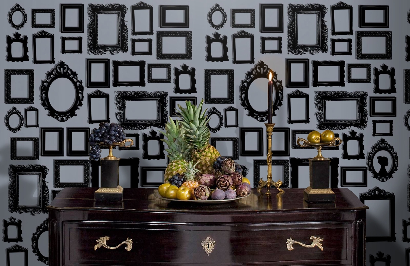 Обои P010602-4 фото в интерьере гостиной