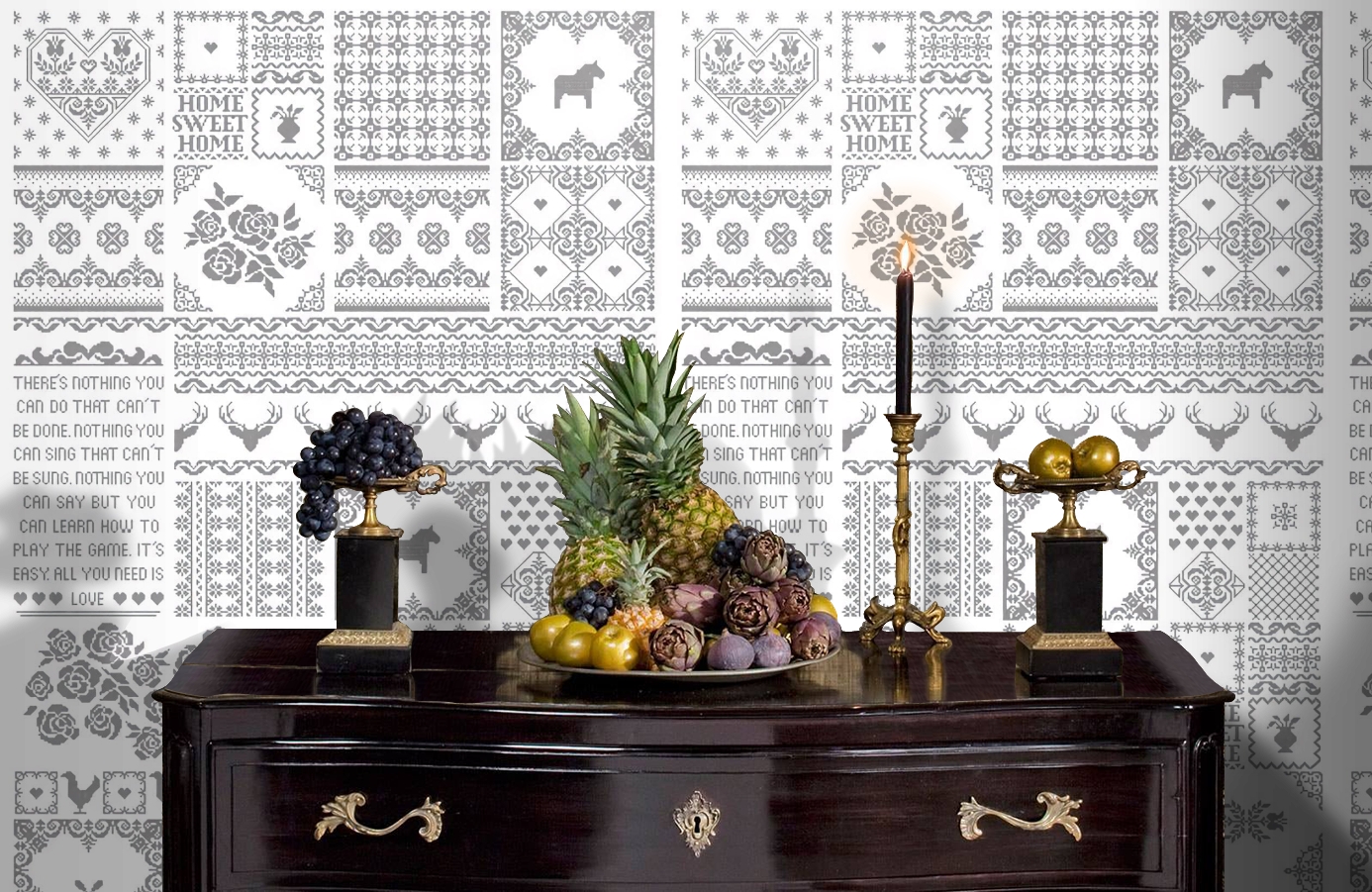 Обои P010701-4 фото в интерьере гостиной