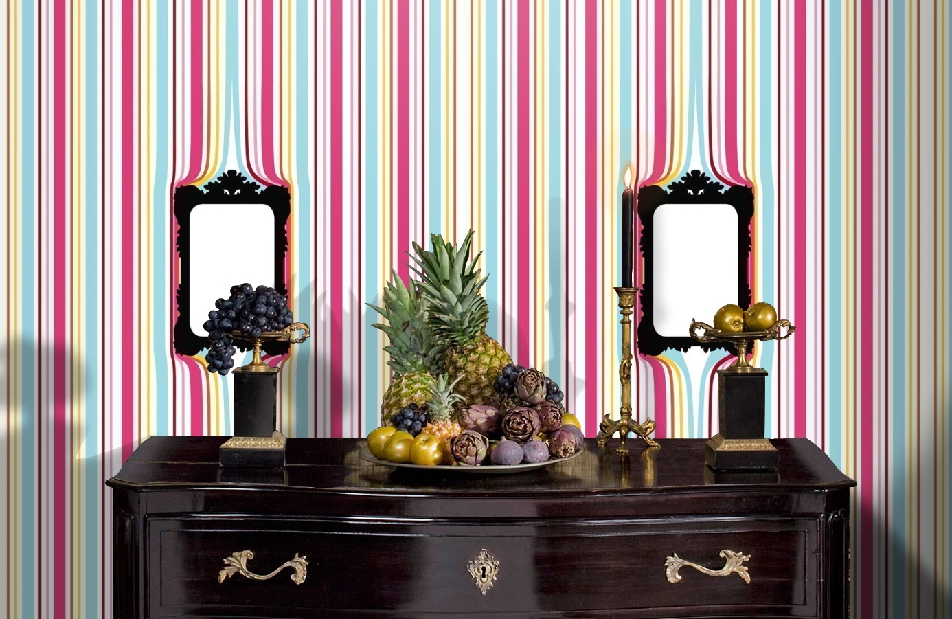 Обои P010801-4 фото в интерьере гостиной