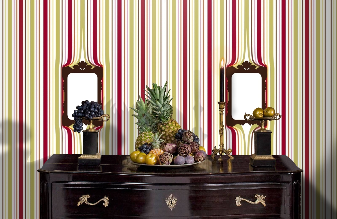 Обои P010803-4 фото в интерьере гостиной