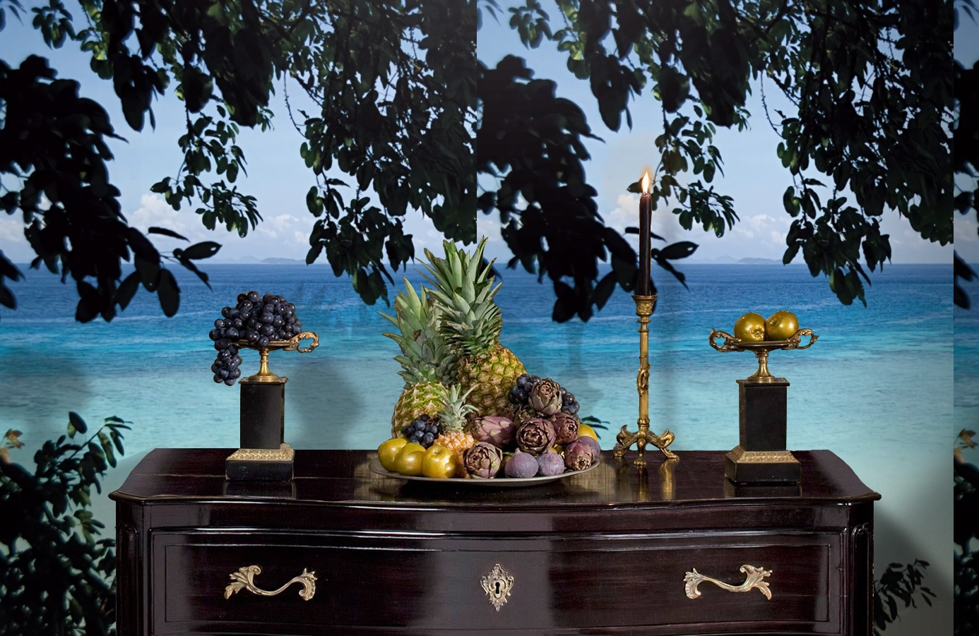 Обои P020601-4 фото в интерьере гостиной