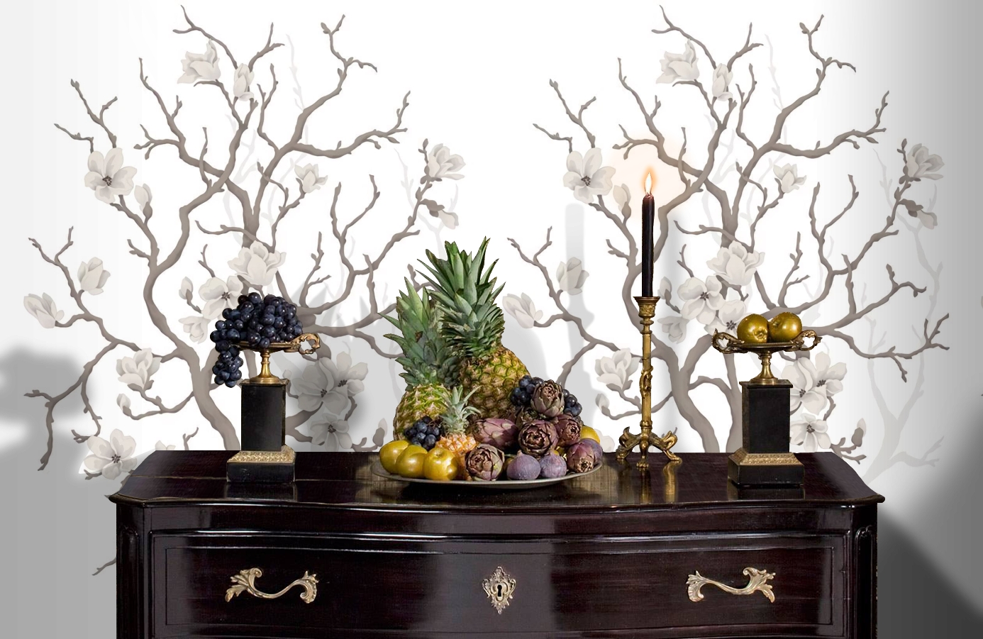 Обои P030403-4 фото в интерьере гостиной