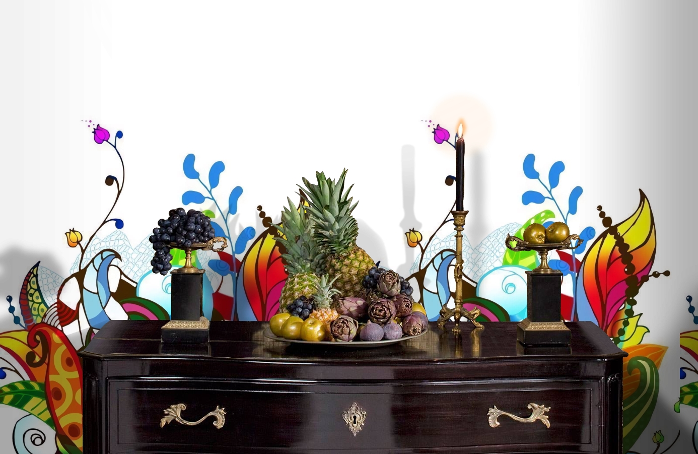 Обои P031303-4 фото в интерьере гостиной