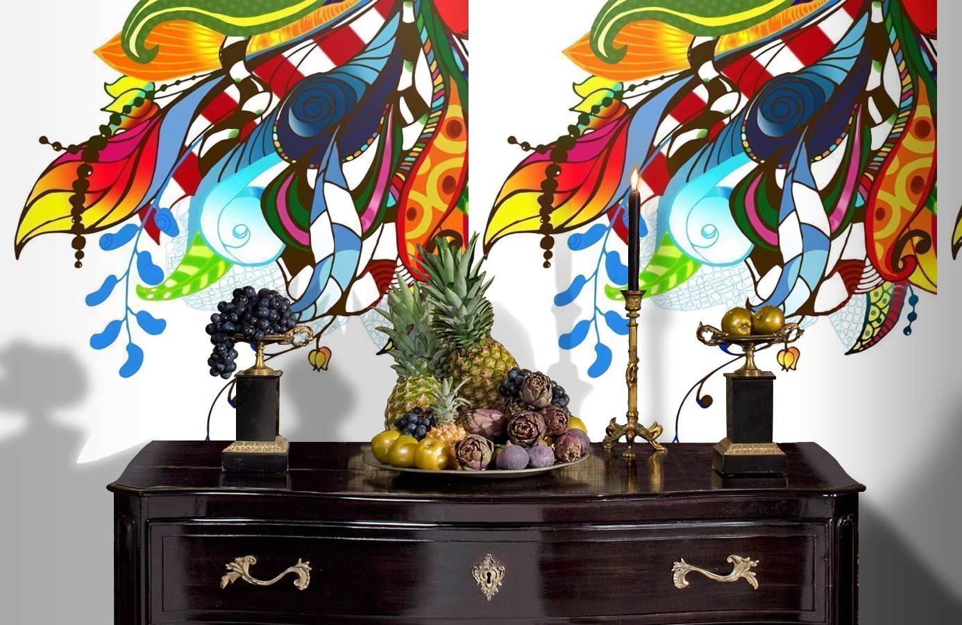 Обои P031304-4 фото в интерьере гостиной