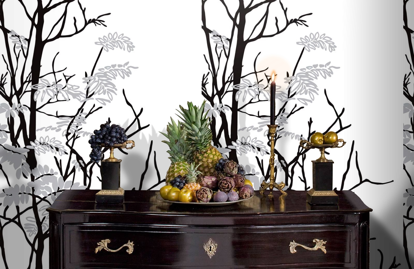 Обои P031802-4 фото в интерьере гостиной