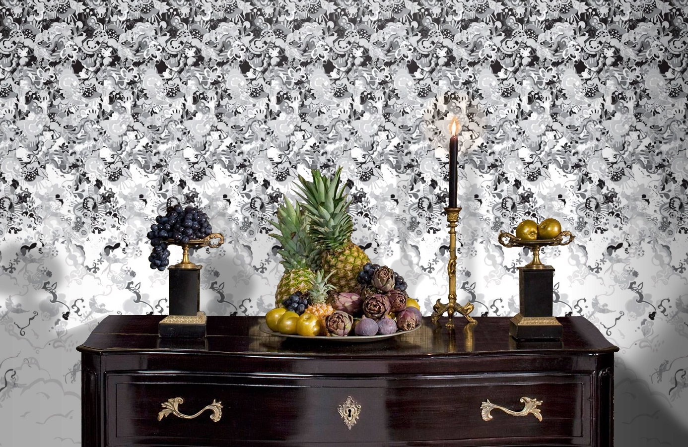 Обои P032303-4 фото в интерьере гостиной