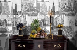 Обои P111101-4 фото в интерьере гостиной превью