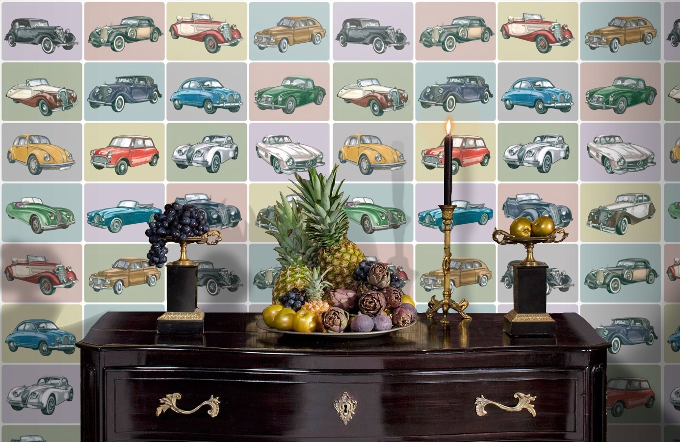 Обои P120601-4 фото в интерьере гостиной