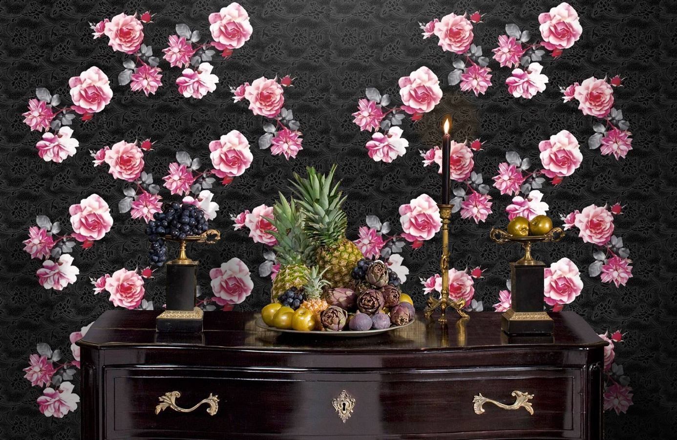 Обои P142702-4 фото в интерьере гостиной Обои P142702-4 фото в интерьере гостиной