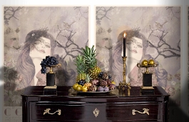 Обои P160301-4 фото в интерьере гостиной превью