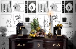 Обои P182201-4 фото в интерьере гостиной превью