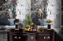 Обои P251901-4 фото в интерьере гостиной превью