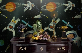 Обои 500000М фото в интерьере гостиной превью