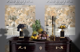 Обои MF42106M фото в интерьере гостиной превью