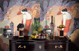 Обои 1465 lev5 804 фото в интерьере гостиной превью