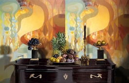 Обои 1466 lev5 804 фото в интерьере гостиной превью