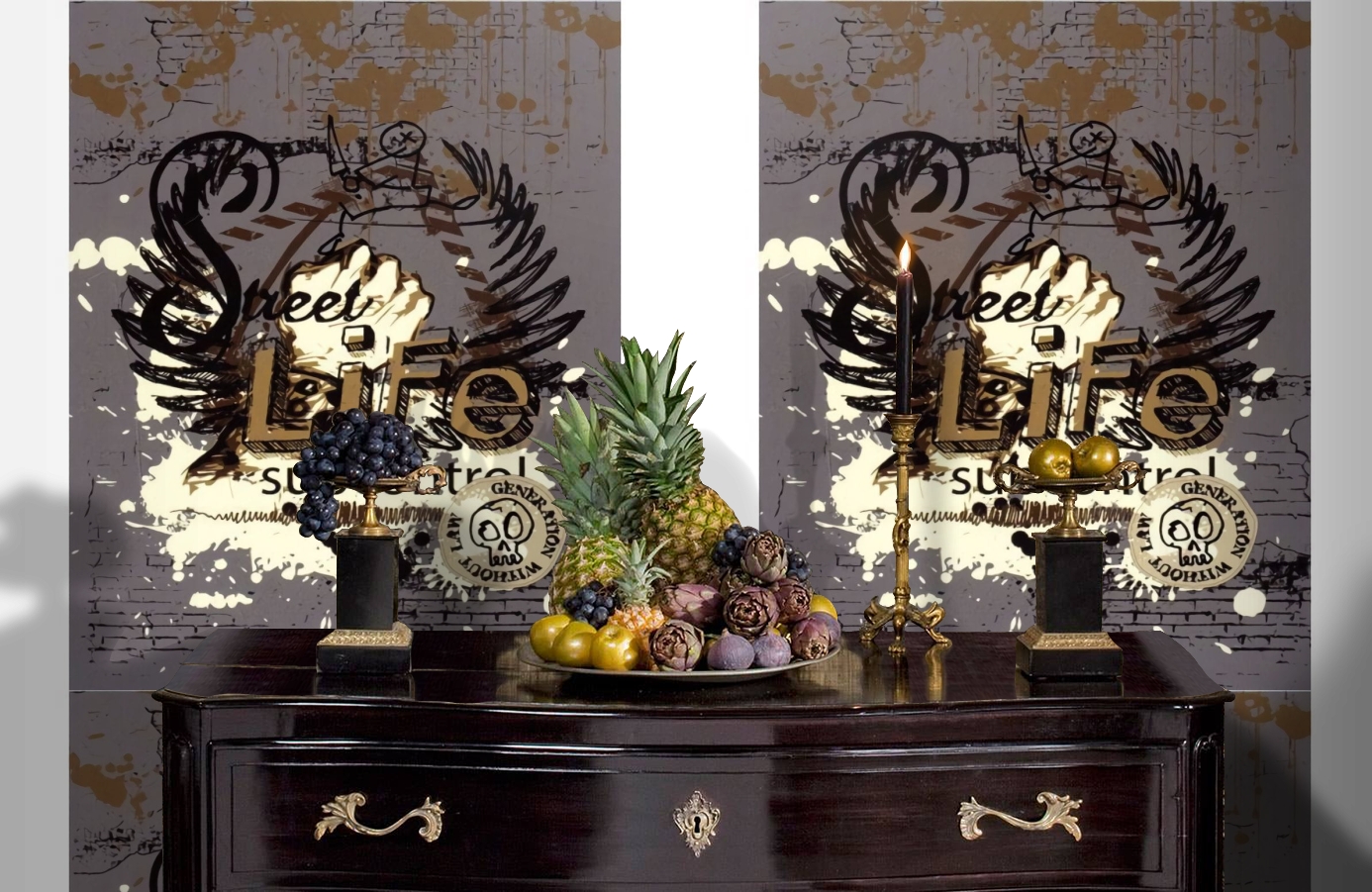 Обои SL 4 804 1651 260*186 фото в интерьере гостиной