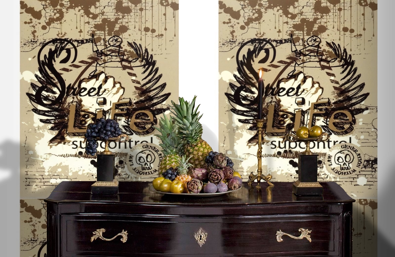 Обои SL 4 804 1654 260*186 фото в интерьере гостиной