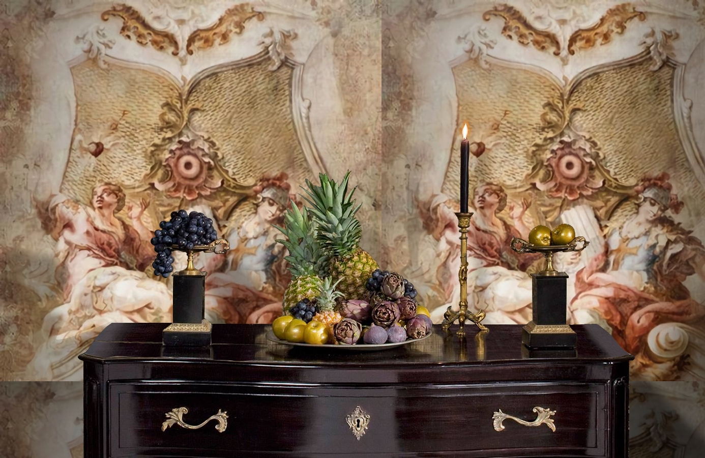 Обои 81303 фото в интерьере гостиной