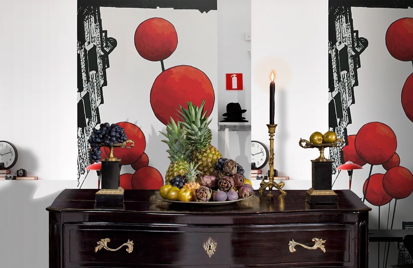 Обои P201301-5 фото в интерьере гостиной