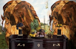 Обои 1442 lev5 805 фото в интерьере гостиной превью