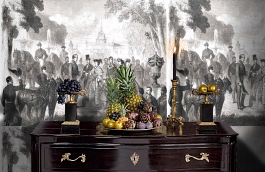 Обои 1495 ev5 205 фото в интерьере гостиной превью