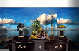 Обои P181701-8 фото в интерьере гостиной превью