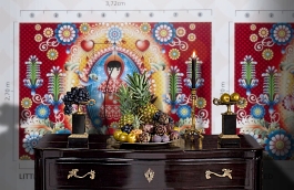 Обои 1280205 фото в интерьере гостиной превью