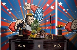 Обои MD903009 фото в интерьере гостиной превью