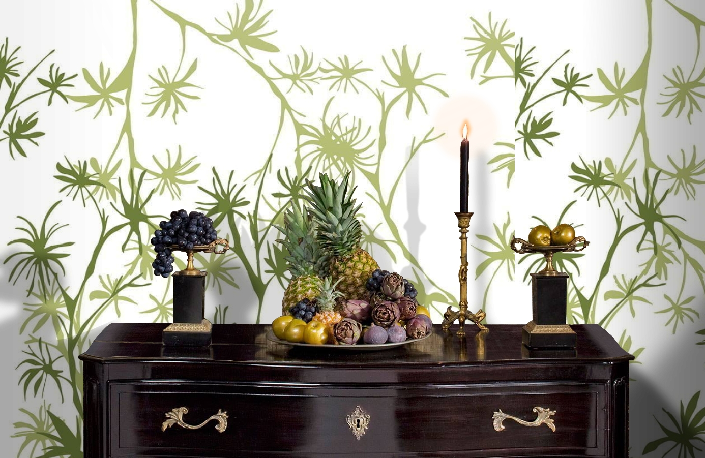 Обои DM201-1 фото в интерьере гостиной