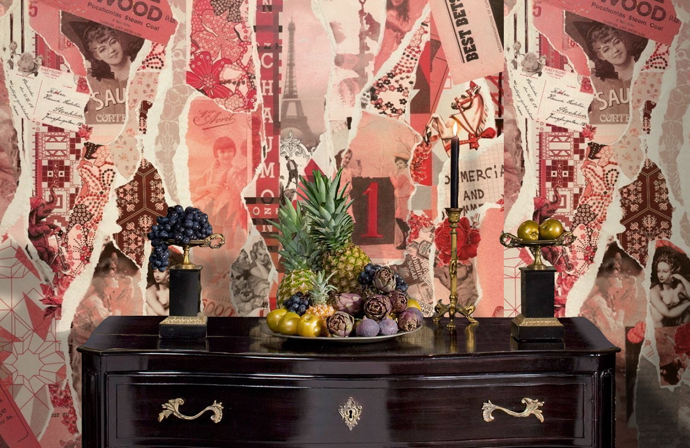 Обои P030202-6 фото в интерьере гостиной