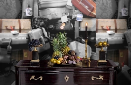 Обои P111201-6 фото в интерьере гостиной превью