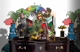 Обои P120801-6 фото в интерьере гостиной превью