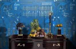 Обои P131302-6 фото в интерьере гостиной превью