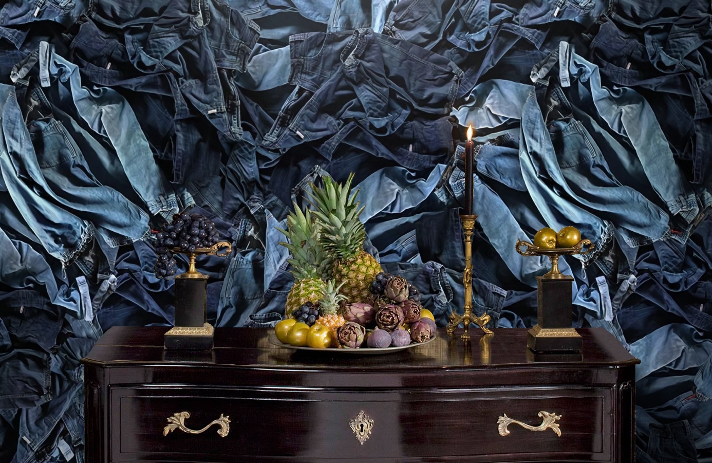 Обои P191301-6 фото в интерьере гостиной