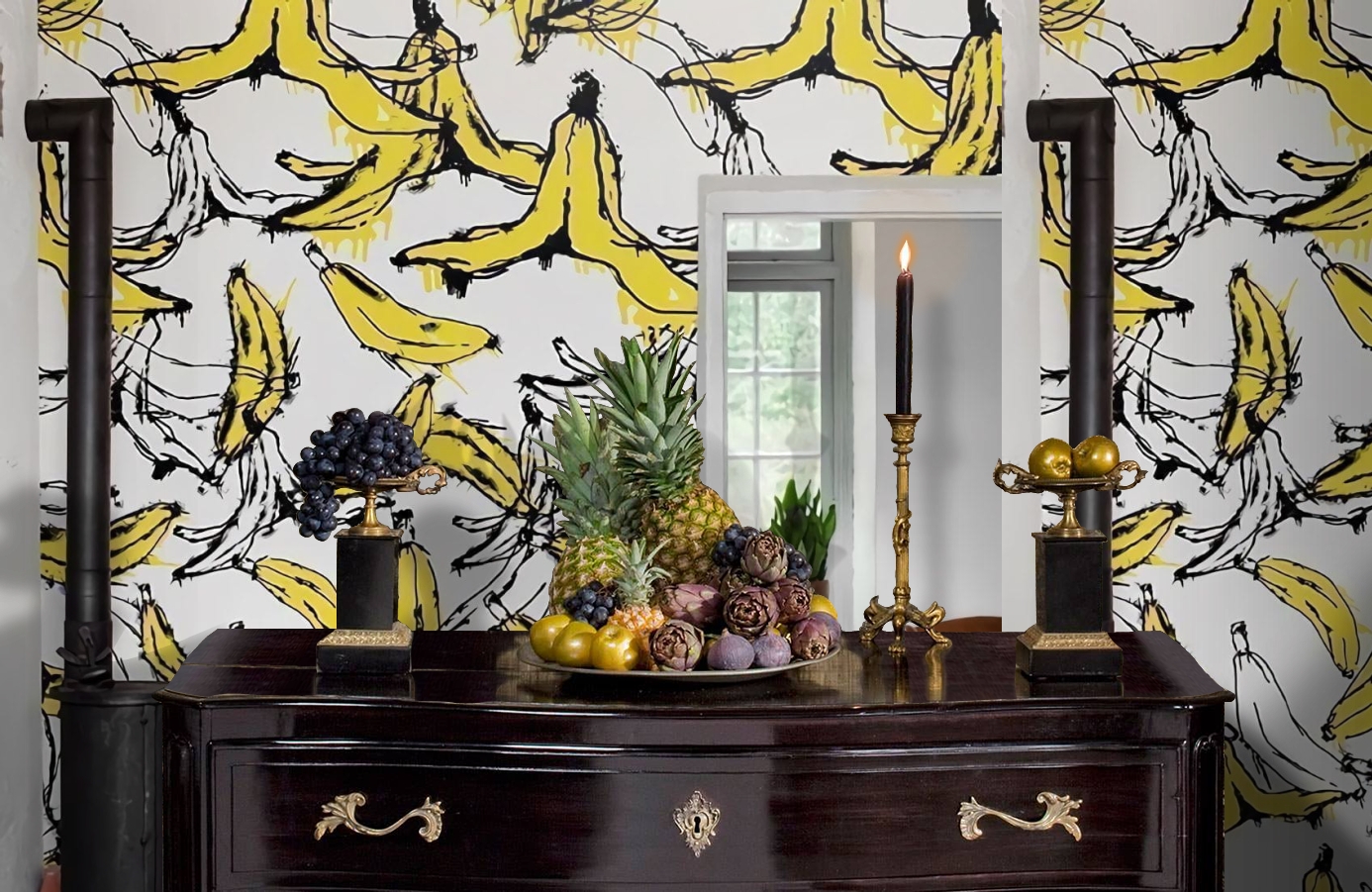 Обои P201201-6 фото в интерьере гостиной