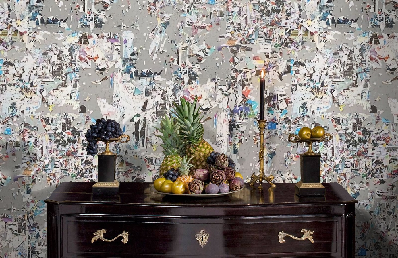 Обои P201601-6 фото в интерьере гостиной