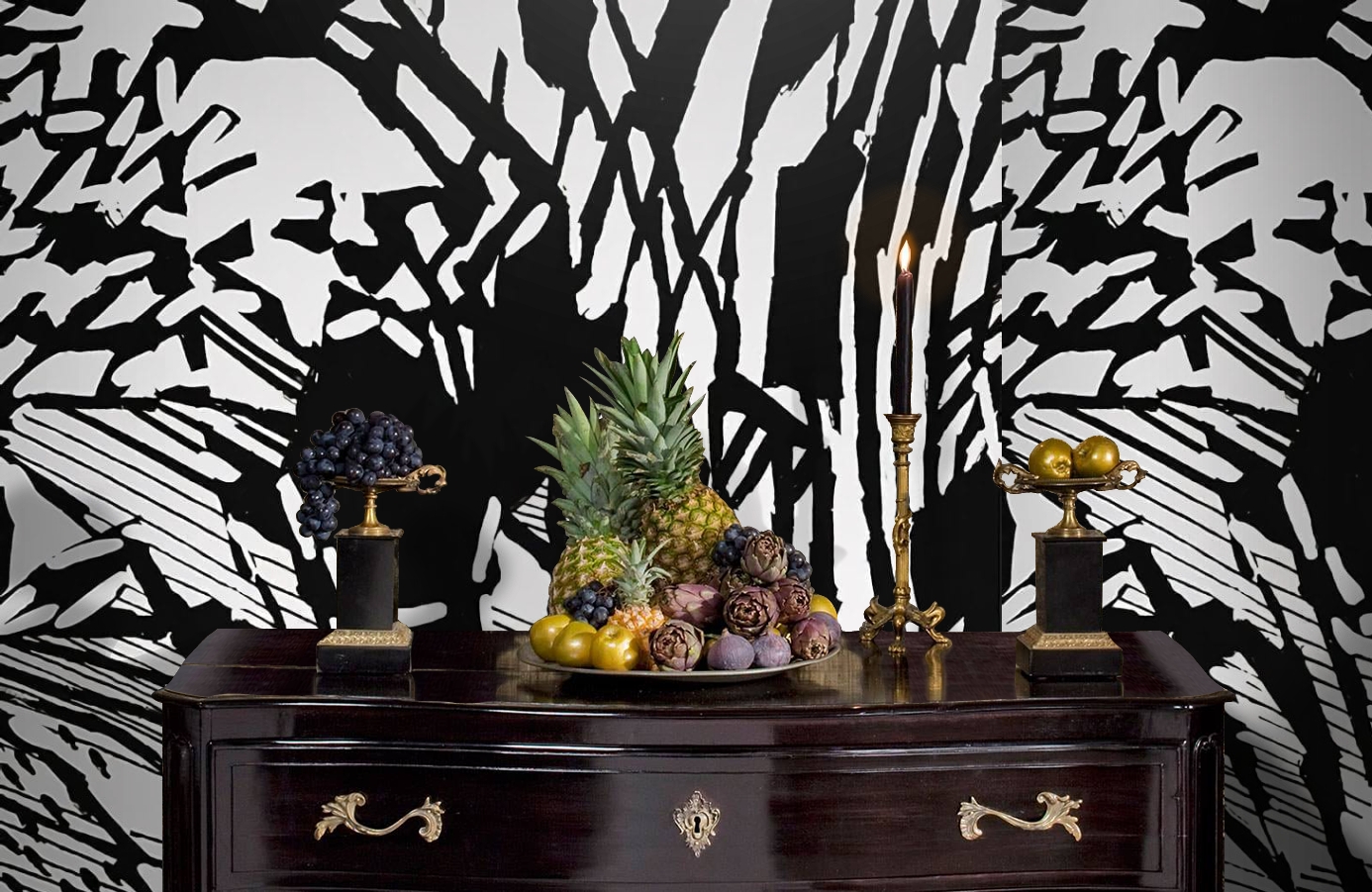 Обои P201901-6 фото в интерьере гостиной