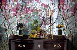 Обои 100983 фото в интерьере гостиной превью