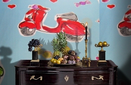 Обои F15.0019.A01 PETS A-01 фото в интерьере гостиной превью