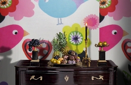 Обои F16.0011.A01 GINA A-01 фото в интерьере гостиной превью