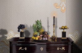 Обои KT-8637-8005 фото в интерьере гостиной превью