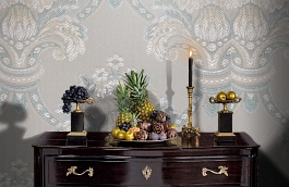 Обои KT-8641-8004 фото в интерьере гостиной превью