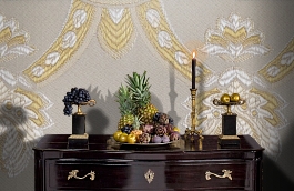 Обои KT-8641-8006 фото в интерьере гостиной превью