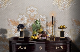 Обои KT-8642-8005 фото в интерьере гостиной превью